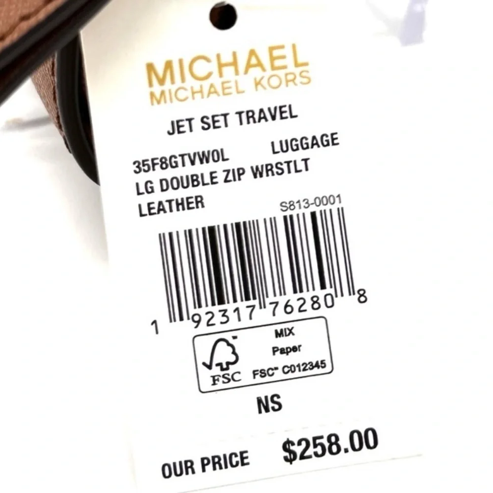Michael Kors Large Double Zip Wallet Wristlet Luggage